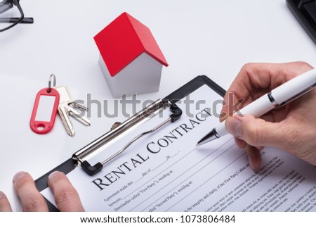 Foto stock: Rental Agreement