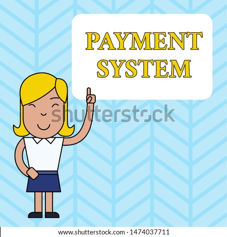 Stok fotoğraf: Woman Pointing To Goods And Money Scheme