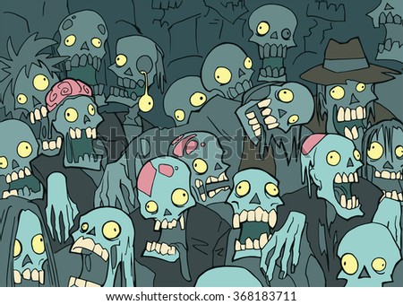 Foto stock: Funny Cartoon Zombie