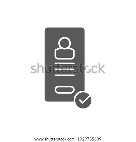 Foto stock: Visa Document Confirmation Icon Vector Outline Illustration