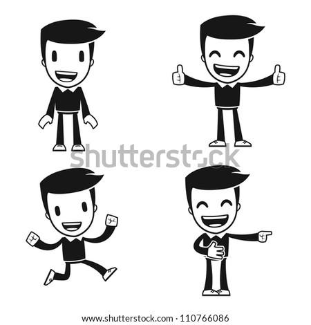 Foto stock: Funny Cartoon Helper Man