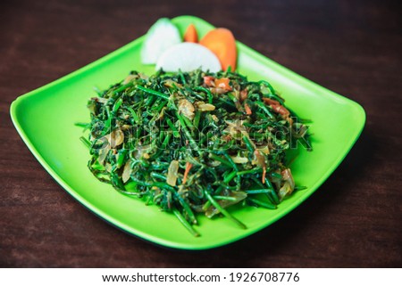 Stockfoto: Indian Radish Chilly Spinach