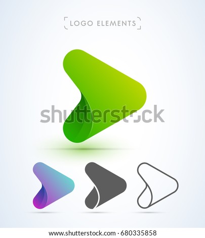 Stock foto: Abstract Vector Logo Play