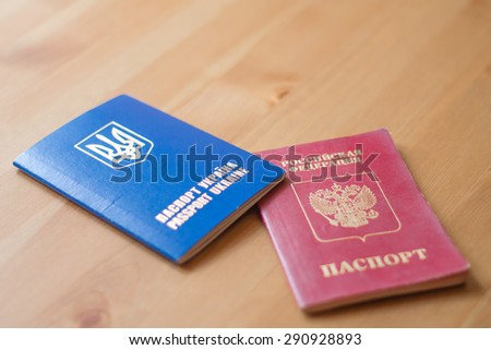 Foto stock: Ukrainian International Passports