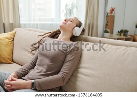 Beautiful Blond Woman Lying On Sofa Сток-фото © Pressmaster