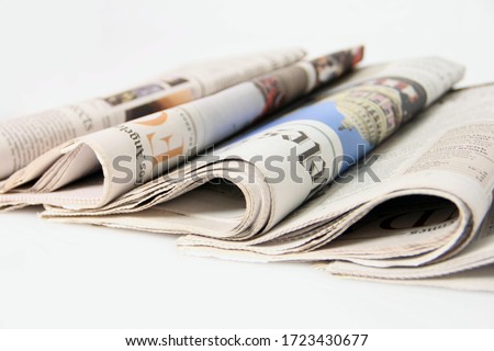 Stock photo: Piled Up Newspapers