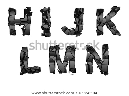Broken H N Font Letters Stock foto © Arsgera