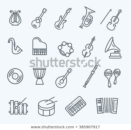 Stock fotó: Musical Instruments Icon Set