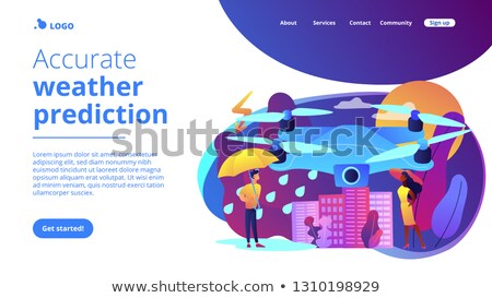 ストックフォト: Meteorology Drones Concept Landing Page