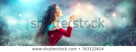 Stok fotoğraf: Girl In Santa Costume