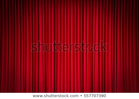 Stock foto: Oter · Theatervorhang · mit · dunklen · Schatten