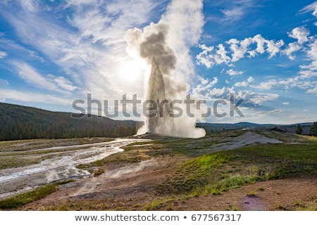 Foto d'archivio: Old Faithful In Yellowstone