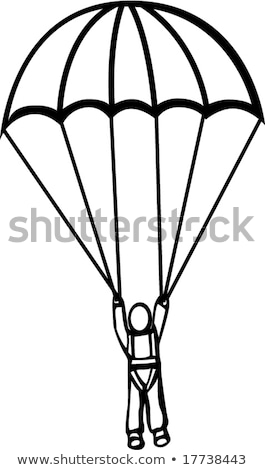 Stok fotoğraf: Man Falling With Parachutte