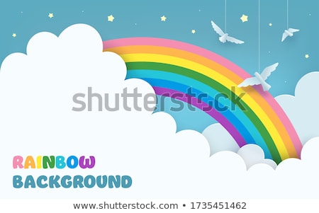 Сток-фото: Rainbow In A Blue Sky