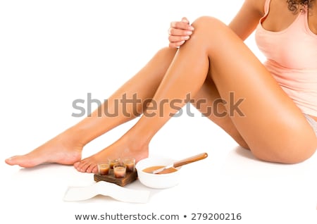 Сток-фото: Woman Caressing Her Silky Smooth Legs