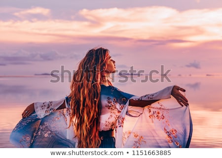 Stock fotó: Young Woman In Elegant Dress