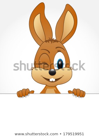 Stock fotó: Winking Easter Bunny With Teeth