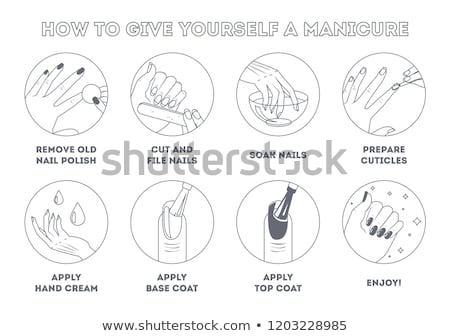 Stockfoto: Vector Red Manicure Icons