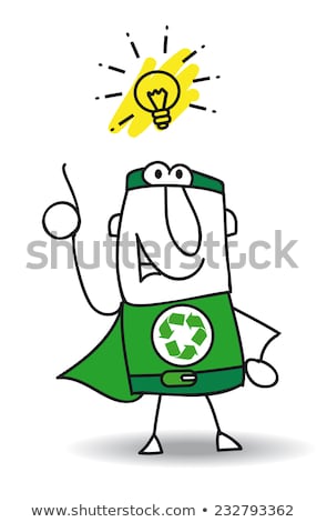 Сток-фото: Good Idea Super Recycling Hero