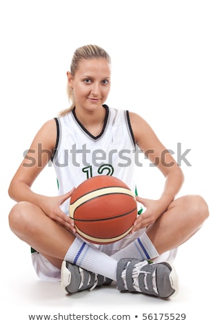 Vrouwelijke Basketballer Met Zachte Glimlach Stockfoto © Elisanth