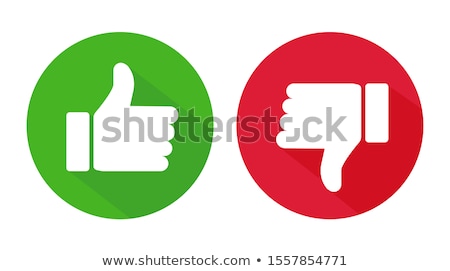 ストックフォト: Thumbs Down Red Vector Icon Button