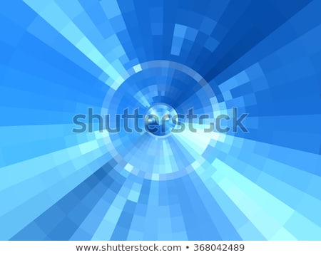 ストックフォト: Abstract Concentric Blue Pattern