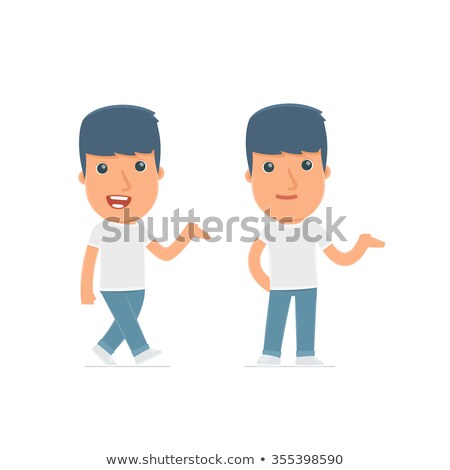 [[stock_photo]]: Funny And Cheerful Character Activist Making Presentation Using