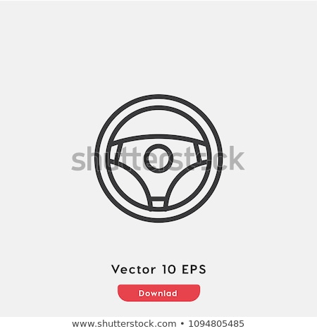 Foto stock: Steering Wheel Line Icon