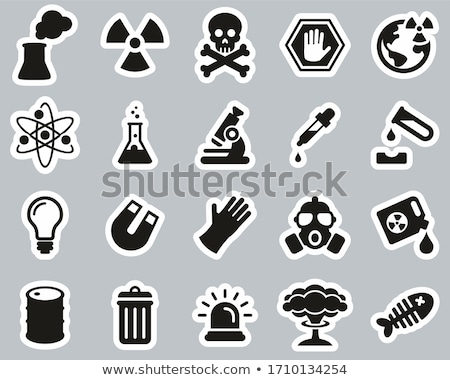 Stock foto: Nuclear Explosion Line Icon