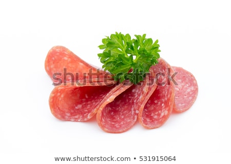 ストックフォト: Slices Of Pepper Salami