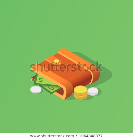 Foto stock: Wallet Full Of Money Vector