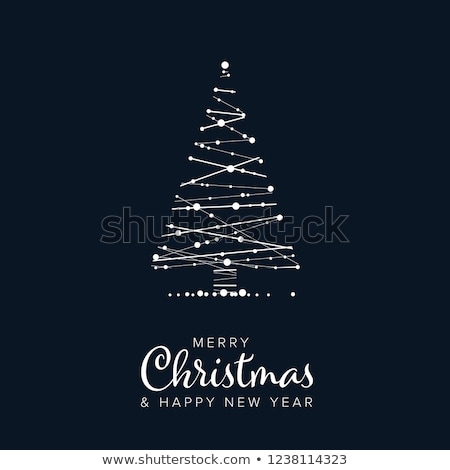 Stock fotó: Minimalist Christmas Flyercard Template