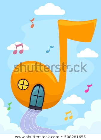 Stok fotoğraf: Whimsical House Musical Note