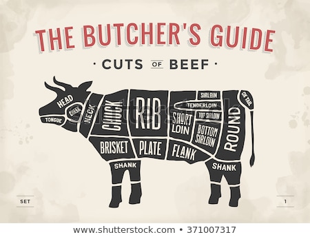 Foto stock: Cut Of Beef Set