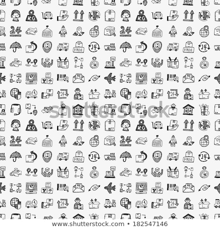 Zdjęcia stock: Shipping And Delivery Icons Set Pattern