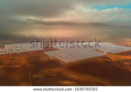 Stockfoto: Aerial View Gemasolar Concentrated Solar Power Plant In Sevilla