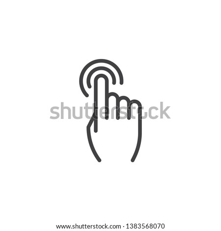 Stock photo: Hand Double Tapping One Click And Hold Gesture With One Finger Icon Stock Vector Illustration Iso