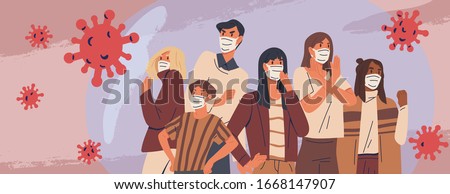 Stockfoto: Coronavirus Attack On Humans Pandemic Virus And Man Global Epi