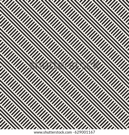 Stock foto: Interlacing Parallel Stripes Vector Seamless Monochrome Pattern