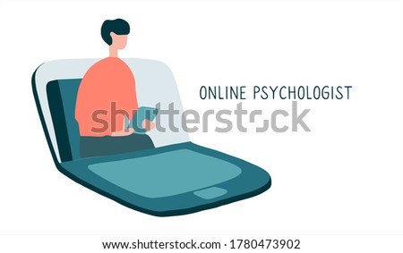 Stockfoto: Online Psychotherapy Practice Remote Psychological Help Psychiatrist Consulting Patient Mental He