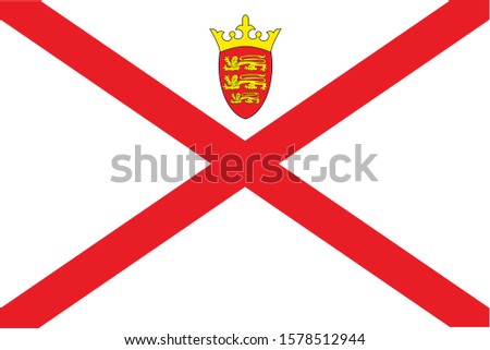 Flag Of Jersey Foto stock © BigAlBaloo