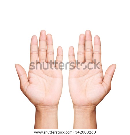 Foto stock: Female Hands Opening To Light And Holding Zodiac Sign For Aquari