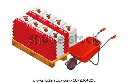 Stock photo: Wooden Pallet With Wheels On White Background Isolated 3d Illus