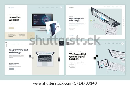 [[stock_photo]]: Flat Isometric Vector Landing Page Template For Mobile App Launch