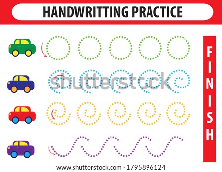 Stok fotoğraf: Educational Printable Games For The Development Of Fine Motor Sk