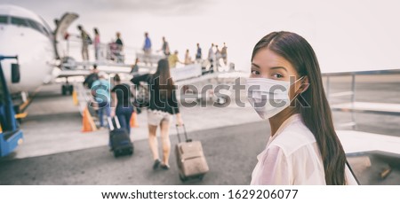 Virus Mask Asian Woman Travel Wearing Face Protection In Prevention For Coronavirus In China Lady W Zdjęcia stock © Maridav