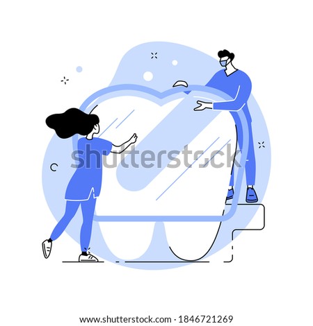 Foto stock: Teeth Wear Silicone Trainer Abstract Concept Vector Illustration