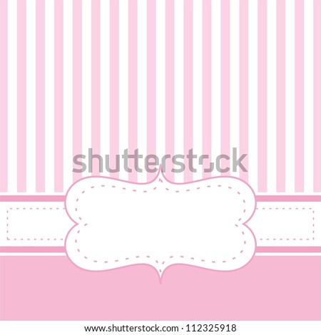 Stock photo: Vintage Baby Shower Invitation Card With Ornate Elegant Retro Ab