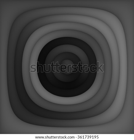 Foto stock: Raster Greyscale Gradient Concentric Circles Dark Abstract Background