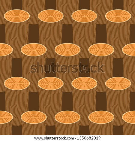 Zdjęcia stock: Log Seamless Pattern Wooden Billet Background Woodpile Ornamen
